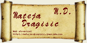Mateja Dragišić vizit kartica